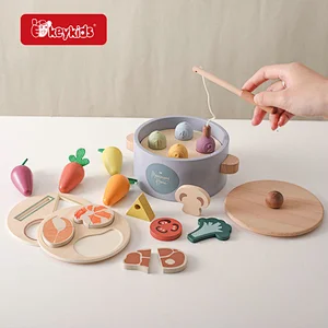 Montessori wooden multi activity play food toy for Kids W12D641